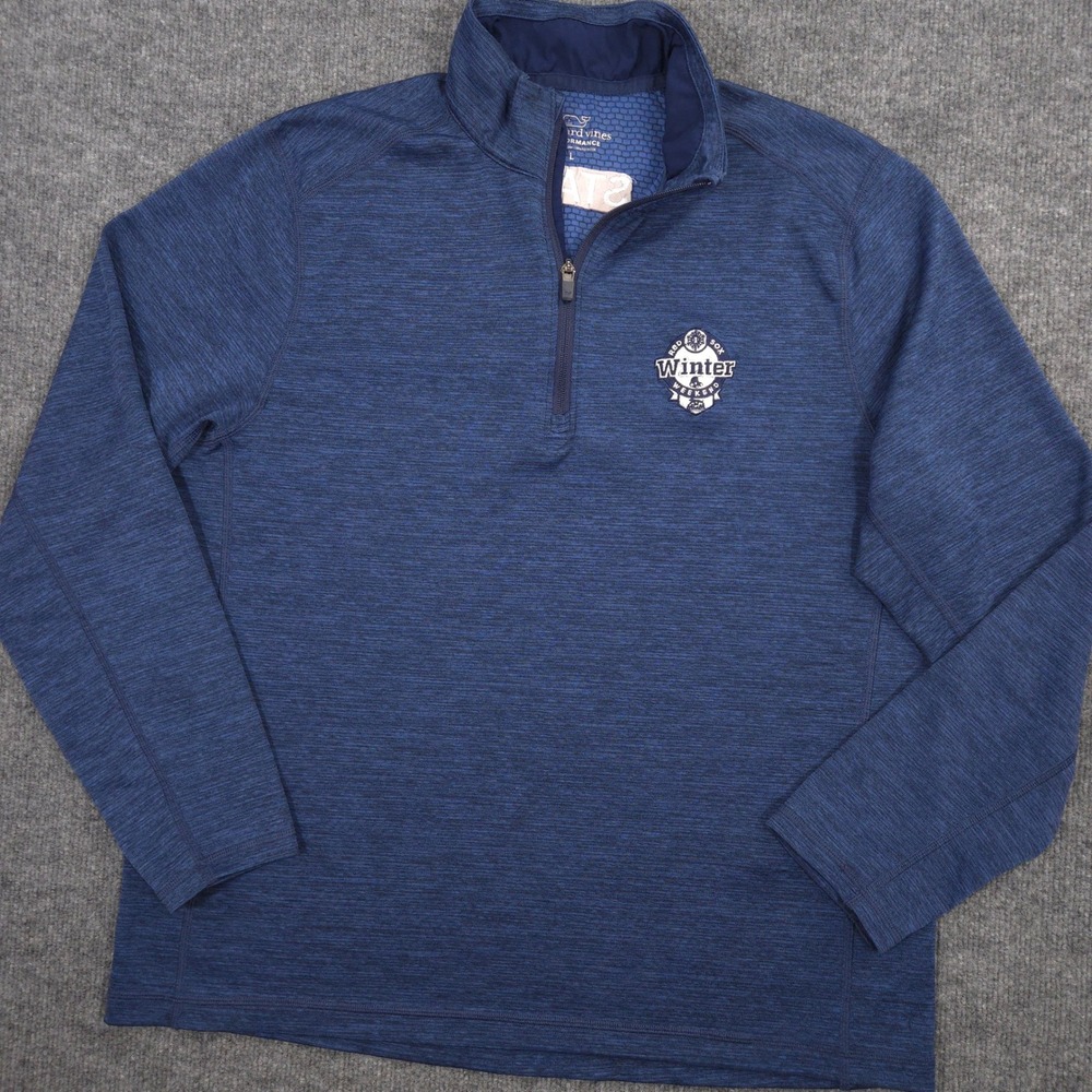 Vineyard Vines Performance 1/4 Zip Mens L Boston Red Sox Winter Weekend Staff